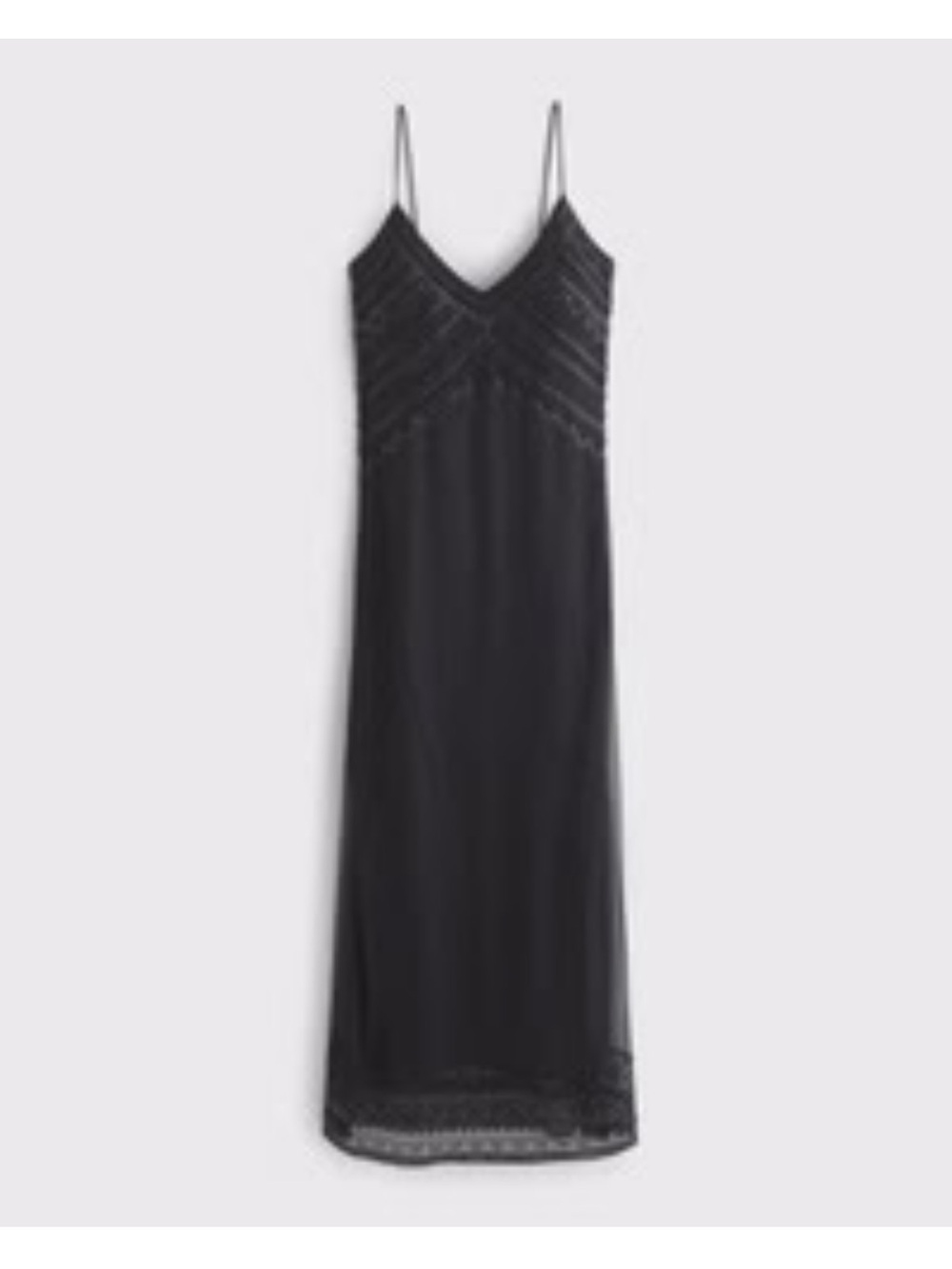 Abercrombie Black Beaded Slip Dress Size Medium